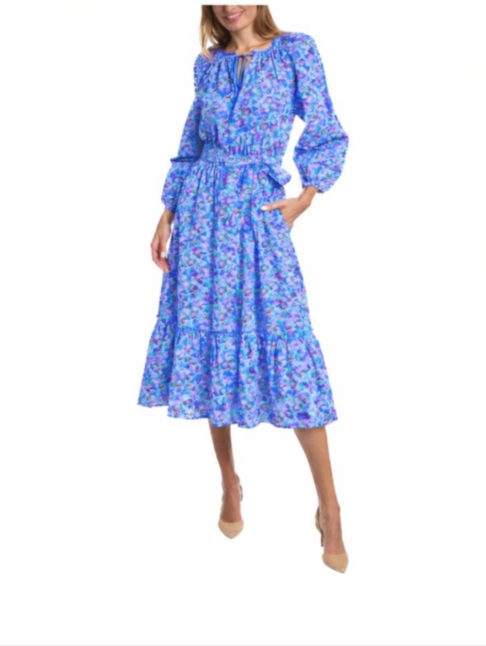 Sara Campbell Tiered Midi Dress